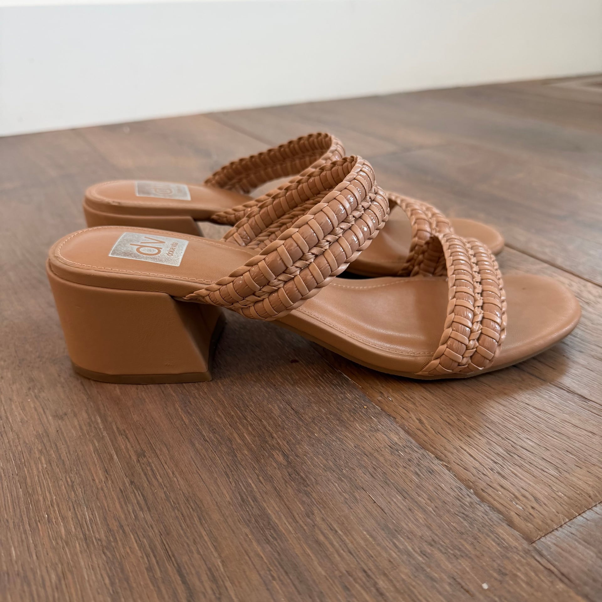 Dolce Vita Santana Nude 2.5” Chunky Heel Sandals Size 10